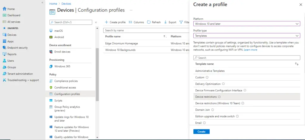 Intune Device Configuration Profiles | Desktop Wallpaper