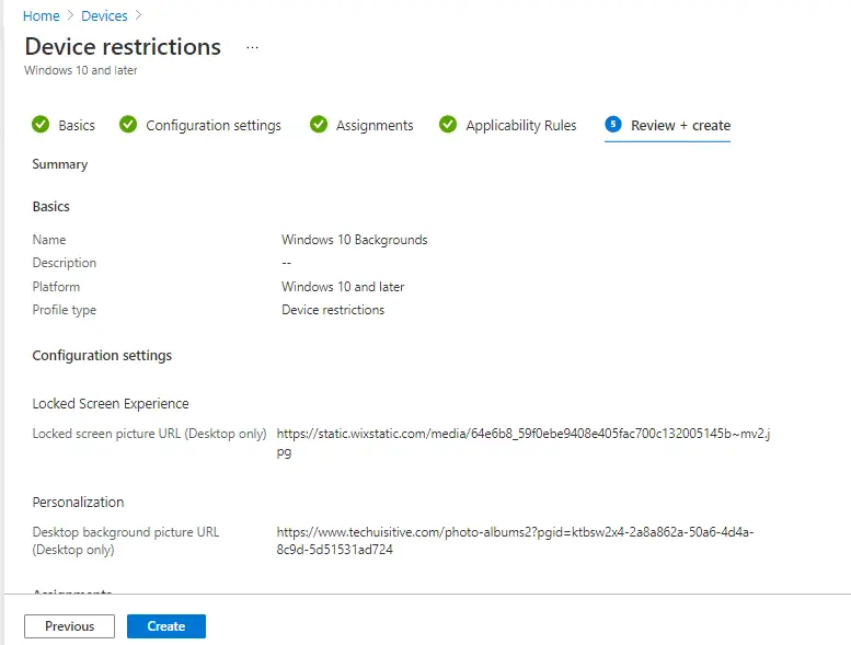 Intune Device Configuration Profiles | Desktop Wallpaper