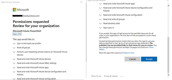 MSGraph - Intune - Admin Consent