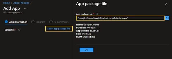 Intune Win32 App | Google chrome enterprise deployment