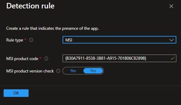 Intune Win32 App | Detection rules