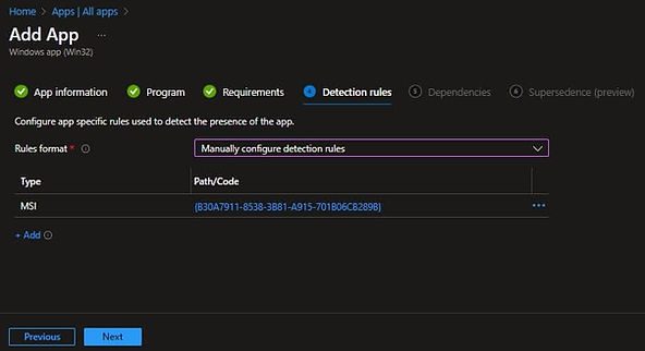 Intune Win32 App | Detection Rules