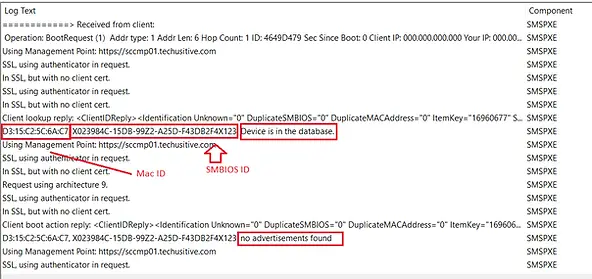 Troubleshoot SCCM OSD PXE issue