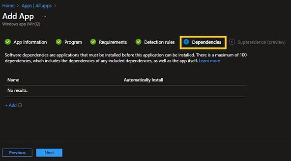 Intune Win32 App | Dependencies