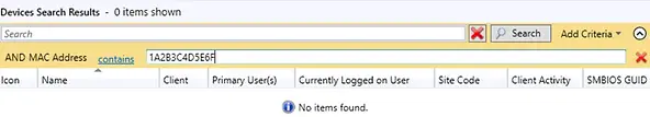 SCCM Device Search