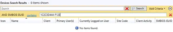 SCCM Device Search