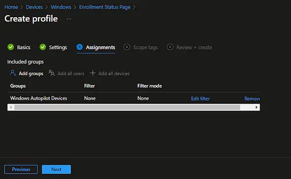 Intune Enrollment Status Page | autopilot ESP