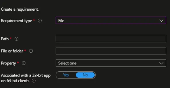 Intune - File Based Requirements Rule