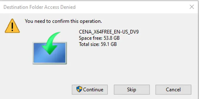 USB Access Denied Prompt