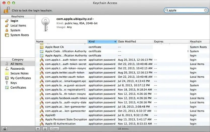macOS Understanding Keychain Techuisitive