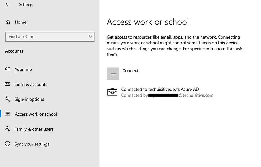 Azure AD Join | Access work or school validation