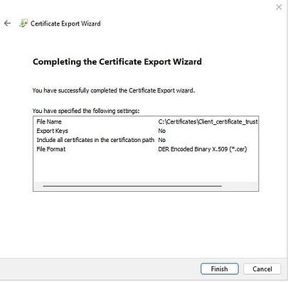 Export Trusted Root Certificate