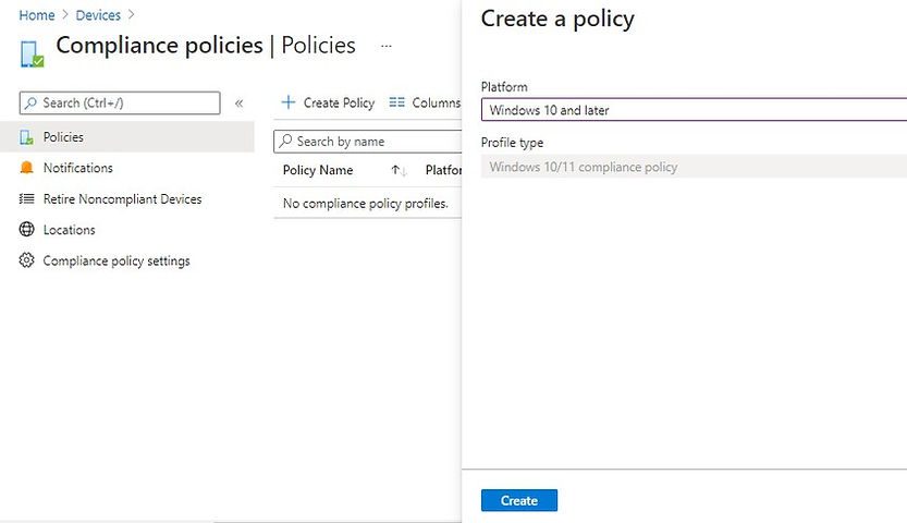 Intune | Device compliance Policy | OS version compliance