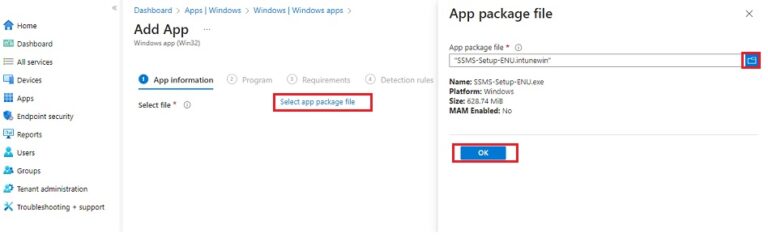 Deploy Microsoft SQL Server Management Studio 19.02 through Intune ...