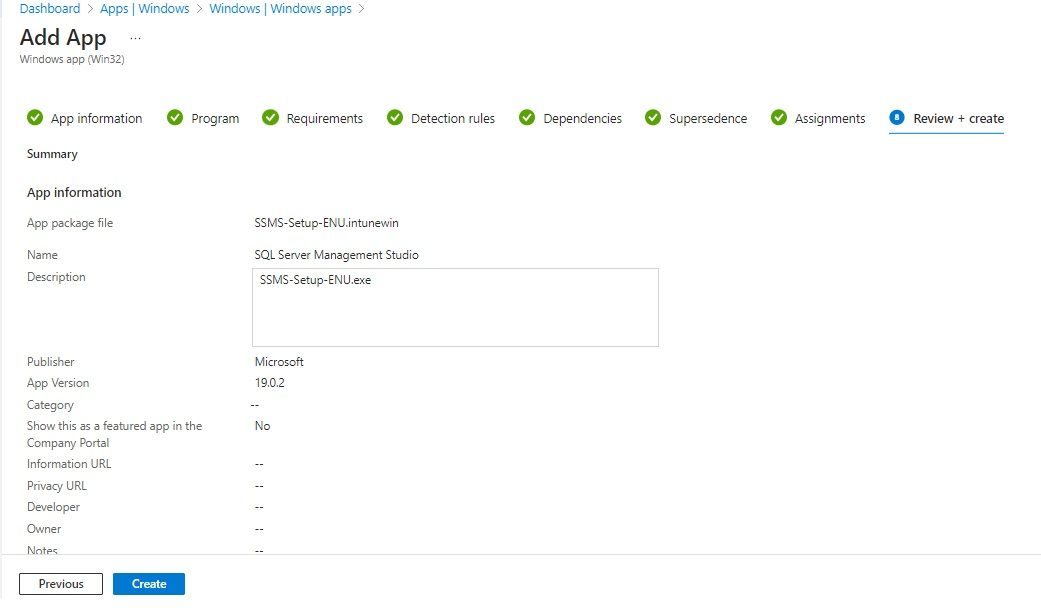 Deploy Microsoft SQL Server Management Studio 19.02 through Intune ...