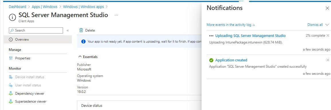 Deploy Microsoft SQL Server Management Studio 19.02 through Intune ...