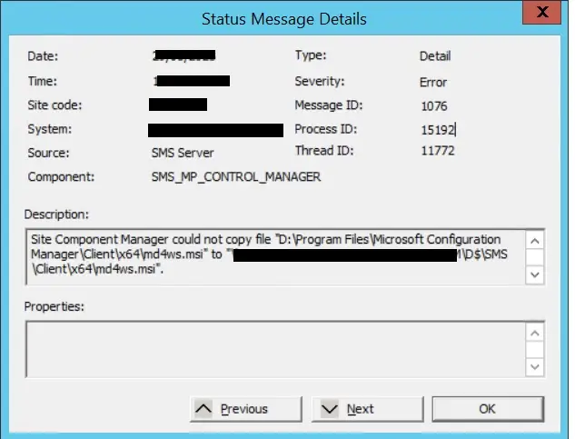 ConfigMgr Status Message | SCCM 2303 Upgrade