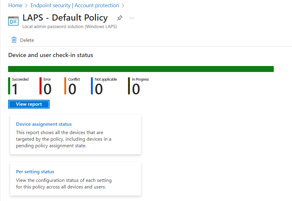 Intune | Policy assignment status