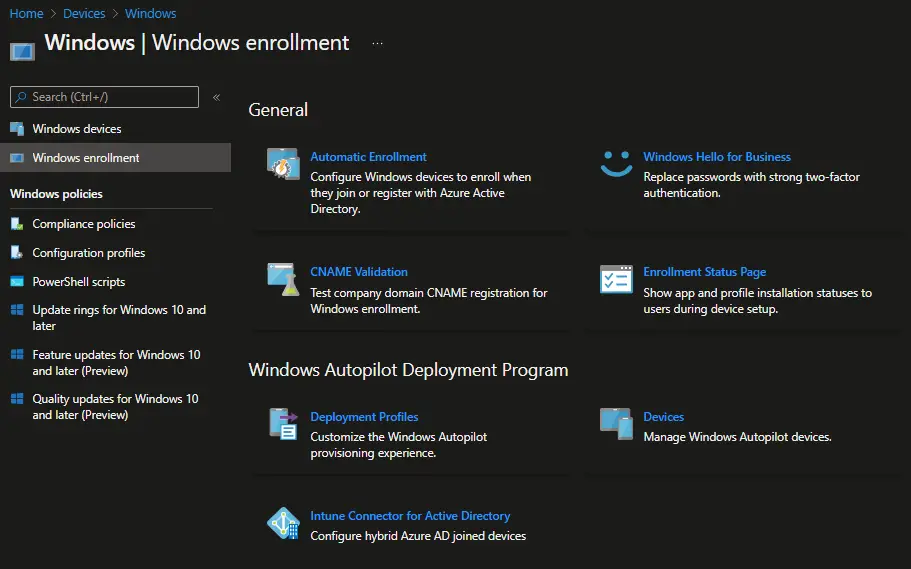 Windows Autopilot | Deployment Profile