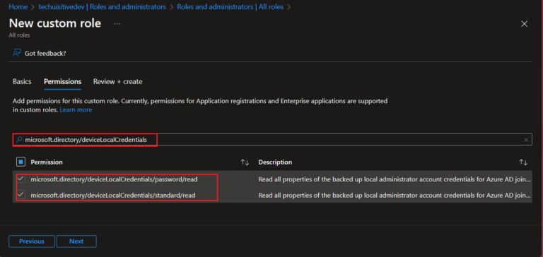 How to Create Custom RBAC Role in Intune for LAPS Password ...