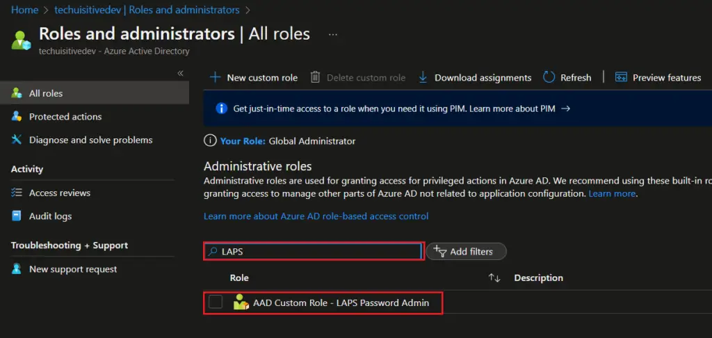 Assign Azure AD Role