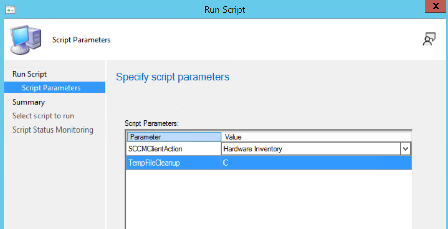 SCCM | Run script