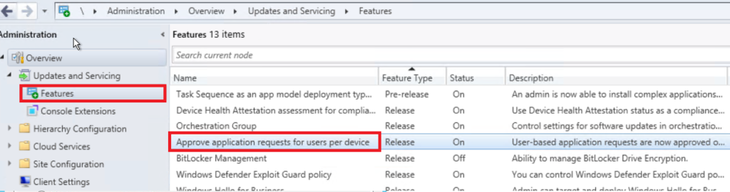 SCCM | Approve application requests for users per device