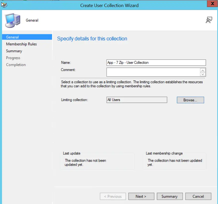 SCCM User Collection