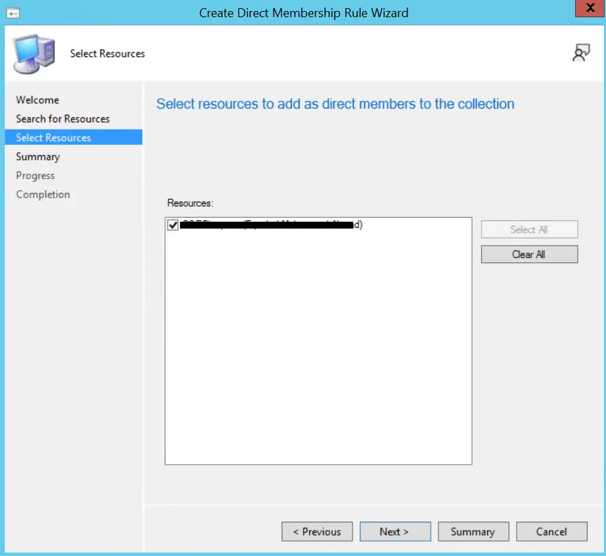 SCCM User Collection Wizard