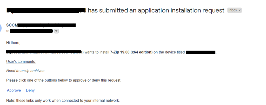 Approve User Application Request from Email Notification