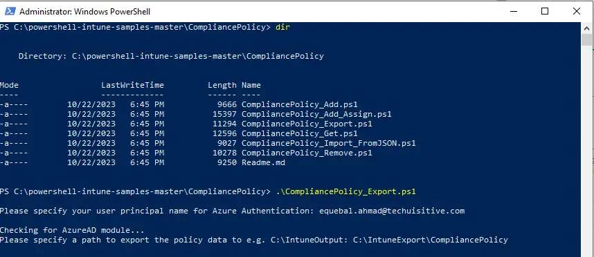 CompliancePolicy_Export.ps1 | Import Device Compliance Policies