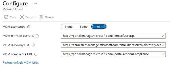 Microsoft Intune Automatic Enrollment