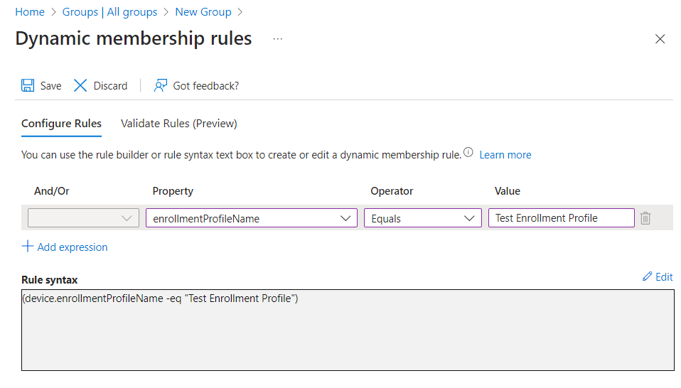 Dynamic membership rules | Entra ID | Azure AD