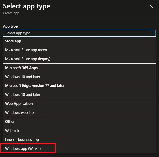 Intune Windows App (Win32)