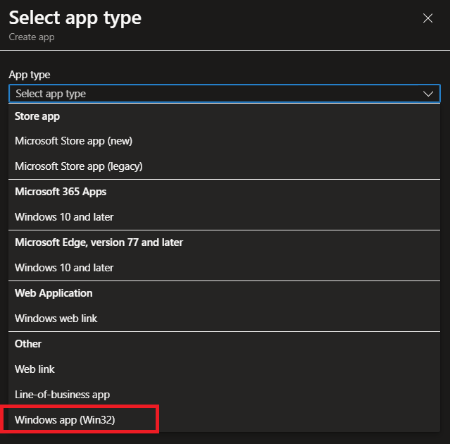 Intune Windows App (Win32)