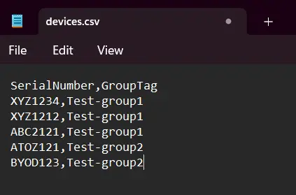 Intune autopilot group tag update script