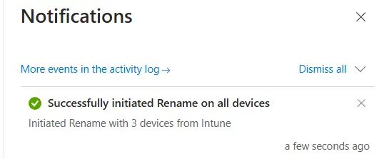 Intune notification