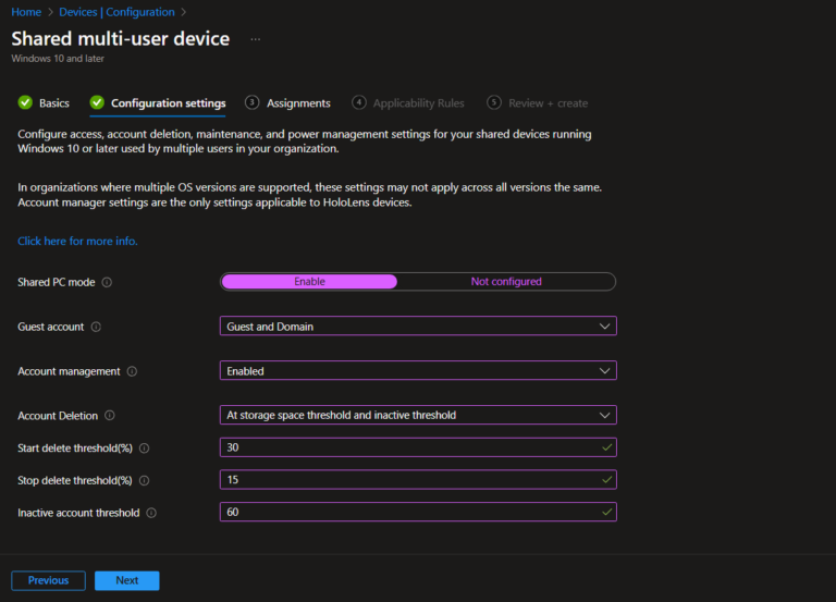 How to Configure Intune Shared Multi User Device - Techuisitive
