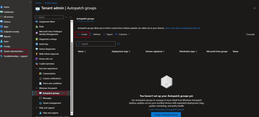Windows autopatch groups