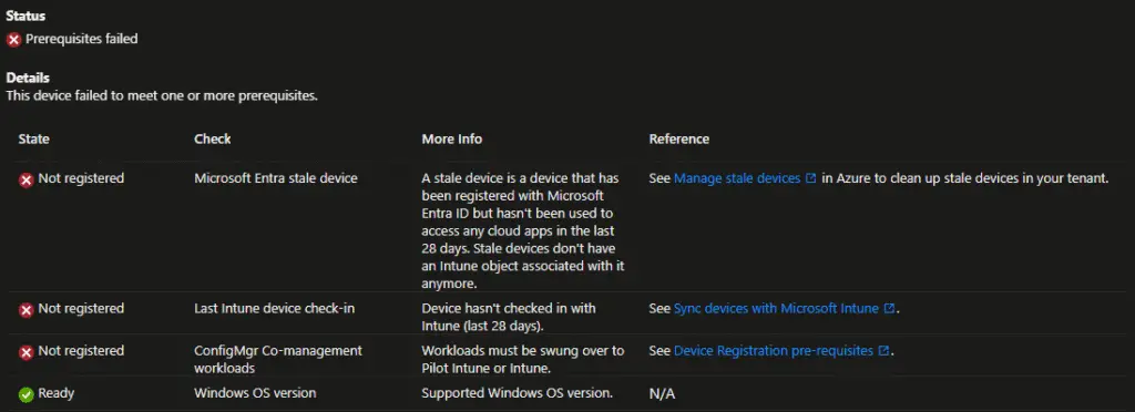 Microsoft Entra stale device