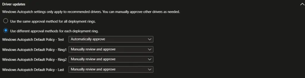 Windows Autopatch Driver updates