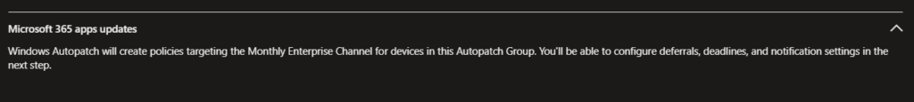 Windows Autopatch Microsoft 365 apps updates