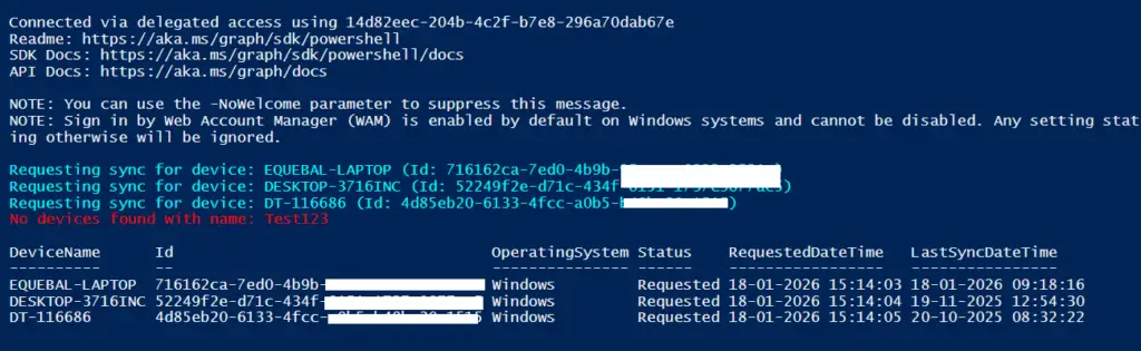 How to Bulk Sync Intune Devices with Microsoft Graph