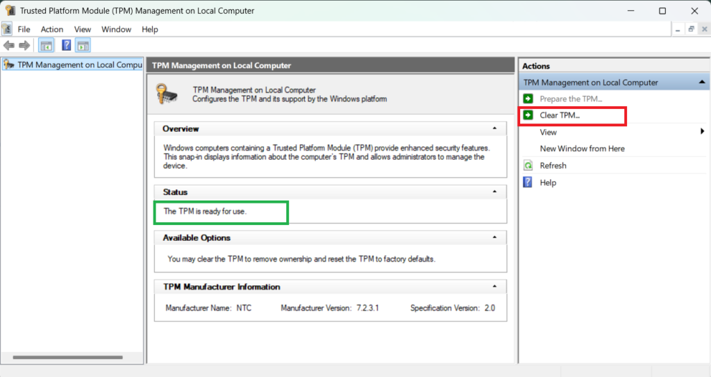 How to check TPM health on Windows 11