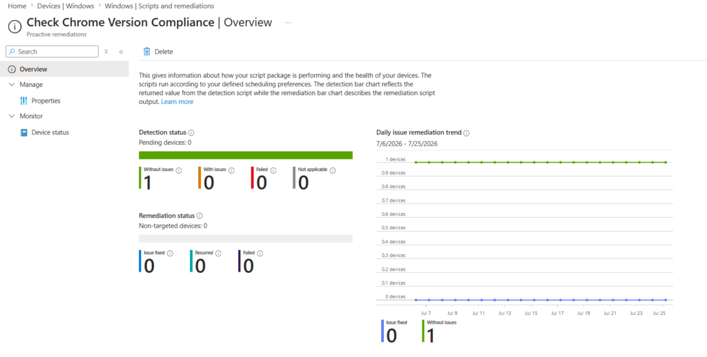 Intune remediation script overview