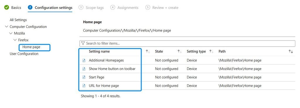 Firefox Home page and startup page